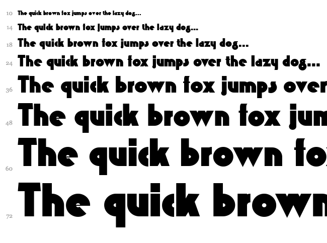 K22 Gadget font waterfall